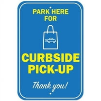 Covid-19 Notice Sign - Park Here for Curbside Pick-up