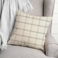 thumbnail image 3 of Creative Products Gray Plaid Linen 20 x 20 Spun Poly Pillow, 3 of 3