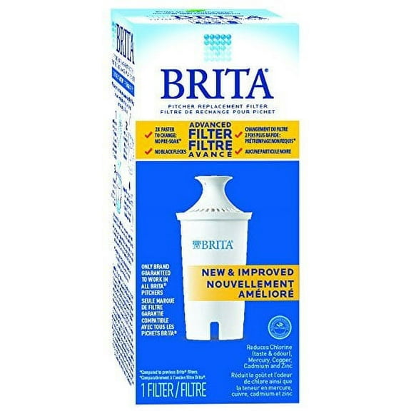Brita Standard Replacement Filters Reduce Chorine Mercury, Copper, 1 ct