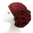 thumbnail image 3 of Muslim Turban/Hat for Women - Big Flower Stretch Hat,  African Hijab Turban, 3 of 37