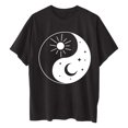 thumbnail image 5 of SMihono Hauts pour Femmes Été Décontracté Vintage Col Rond Imprimé Motif Manches Courtes Blouse T-shirt Oversize pour Femmes 2023, 5 of 5