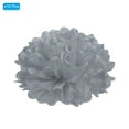 thumbnail image 3 of Uxcell 6" Pompones de papel duraderos para decoración de fiestas de boda en gris, paquete de 10, 3 of 6