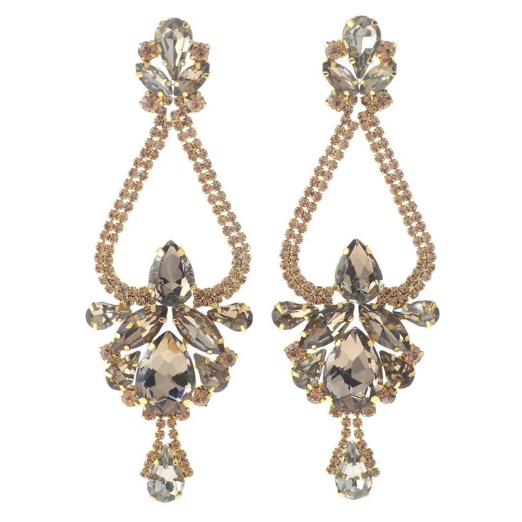 Large Chandelier Rhinestone Earring