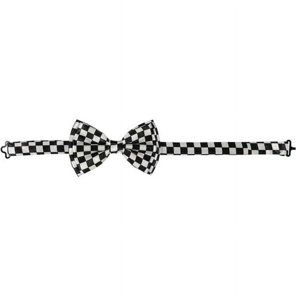 Checkered Bow Tie, Black & White