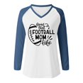 thumbnail image 4 of WEAIXIMIUNG T-Shirts d'Entraînement pour Femmes Cropped Femmes Décontracté Léger Col Rond Sweatshirts Manches Longues Football Graphique Imprimé Pull T-Shirt, 4 of 4