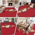 thumbnail image 5 of Area Rug for Living Room, Cherry Blossoms Non-Slip Indoor Large Carpet for Bedroom/Dining Room, Japanese Spring Floral Leaves Rustic Red Washable Low-Profile Rectangle Floor Runner Rugs - 6 x 9 Ft, 5 of 8