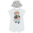 thumbnail image 1 of Conjunto para Bebés Niños Monster Jam: Mameluco y Sombrero Tipo Bucket Gris 24 Meses, 1 of 6