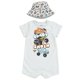 thumbnail image 1 of Conjunto para Bebés Niños Monster Jam: Mameluco y Sombrero Tipo Bucket Gris 24 Meses, 1 of 6
