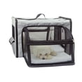thumbnail image 3 of Pet Life ® 'Capacious' Dual-Sided Expandable Spacious Wire Folding Collapsible Lightweight Pet Dog Crate Carrier House, 3 of 10