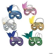 Feather Mask Assortment for Mardi Gras - Apparel Accessories - Costume Accessories - Masks - Mardi Gras - 12 Pieces
