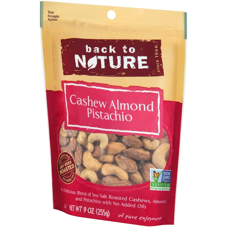Back to Nature™ Cashew Almond Pistachio Nuts 9 oz. Pouch - Walmart.com