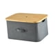 thumbnail image 3 of Cesta de lavandería plegable, organizador de almacenamiento de juguetes, cesto portátil para ropa sucia, cesto para ropa sucia, cesto para armario de Gris, 3 of 9