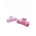 thumbnail image 3 of Time and Tru Women's Adult Women's Hair Claw Clip 2-Pack, Pink, 3 of 7