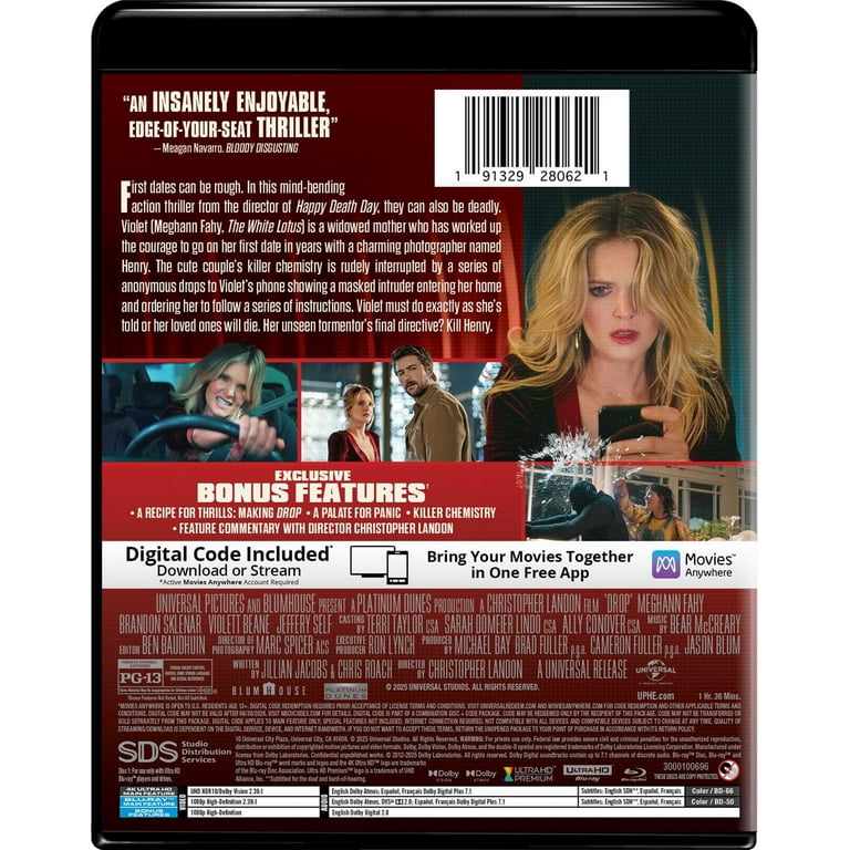 ❄️ Drop ❄️ Blu-ray Drop (4K Ultra HD + Blu-ray + Digital Copy), Thriller