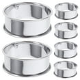 thumbnail image 6 of OUNONA Round Pastry Rings Molds Nonstick Tart Rings Stainless Steel Muffin Baking Rings Egg Cooking Rings Tart Ring Mold Dessert Ring for Desserts, 6 of 7