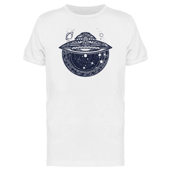 Boho Alien Spaceship Tee Men's -Image by Shutterstock