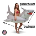 thumbnail image 3 of GoFloats 'Great White Bite' Shark Inflatable Party Tube - Pool Float for Adults and Kids, 3 of 6