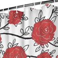 thumbnail image 3 of Pioneer Flower Floral Print Pattern Shower Curtain 84"x72" ,Bathroom Decorative Shower Curtains Set with 12 Hooks,Modern Waterproof Washable Shower Curtain, 3 of 6