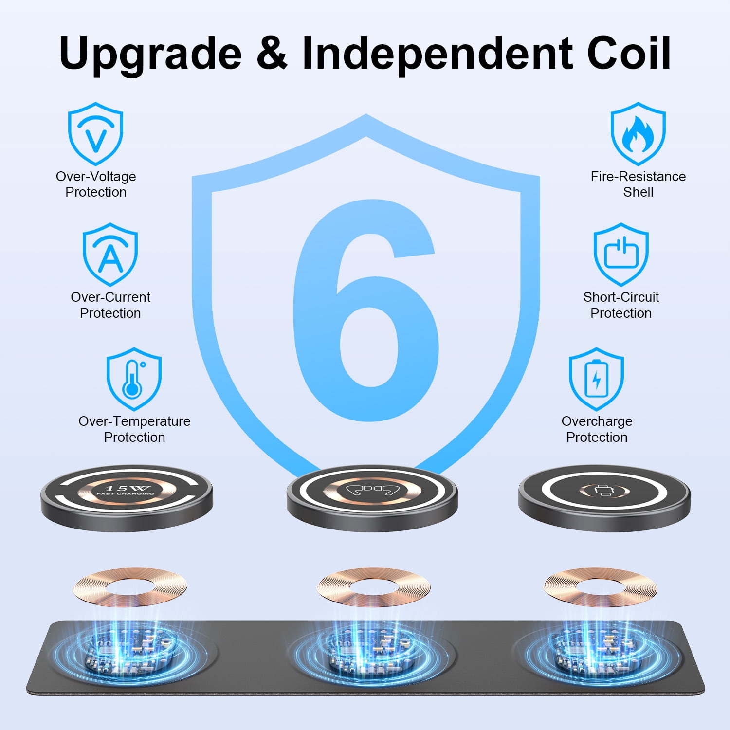 15W Magnetic Wireless Charger Pad,3 in 1 Travel Folded iWatch Wireless Charging Station Mag-Safe Charger Stand AirPods 3 Charging Mat Fast Charging dock Compatible for iWatch AirPods iPhone 17 16 15