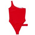 thumbnail image 5 of Women's One Piece Swimsuits Sexy V Neck Bathing Suit Open Back High Cut Swimwear, 5 of 6