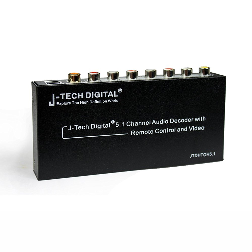 JTech Digital 5.1 Channel Audio Decoder with Remote Control and Video