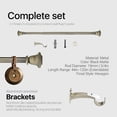 thumbnail image 3 of Deco Window Rustic 1 Inch Brass Quattro Adjustable Single Curtain Rods, 44-120 Inch, 3 of 5