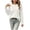 White, variant on Chbgutlmr Knitted Tops for Kids Unisex Boys Girls Pullover Tops Long Sleeve Crew Neck Sweater Casual Fall Comfy Basic Tops(14-15 Years,White)