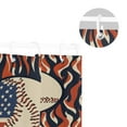 thumbnail image 5 of Yayeee Shower Curtain with Hooks 72"x72" Waterproof Fabric Bathroom Hanging Decor, Baseball Pattern, 5 of 5