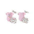 thumbnail image 2 of BemeyourBBs 3Pcs Newborn Baby Girl Cowgirl Outfit Infant Girls Summer Clothes Short Sleeve Boots Print Romper Shirt Belted Bubble Shorts Set and Headband, 2 of 9