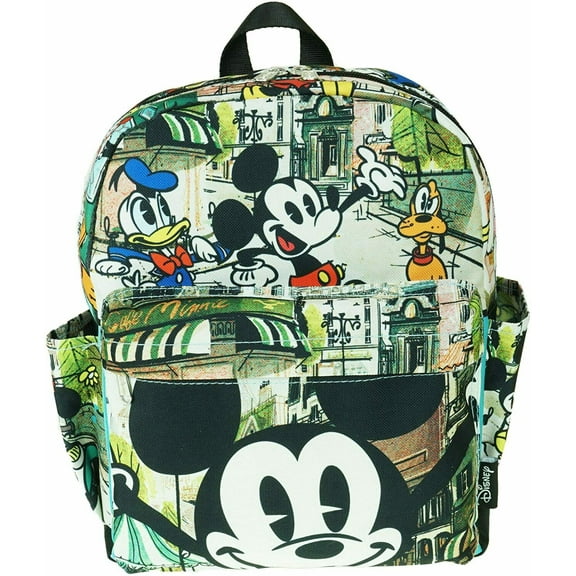 Disney Mickey Mouse 12" Deluxe Oversize Allover Print Daypack Backpack Bag