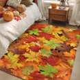 thumbnail image 5 of Thanksgiving Fall Area Rug 3x5 FT, Non Slip Entryway Bedside Carpet, Autumn Green Orange Red Maple Leaves Washable Soft Floor Carpet Indoor Mat Non-Shedding Throw Rug for Dorm Kitchen Home Office, 5 of 9