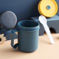 thumbnail image 5 of Breakfast cup with lid spoon High appearance level student milk cup microwavable portable Japanese soup cup for office workers, 5 of 5