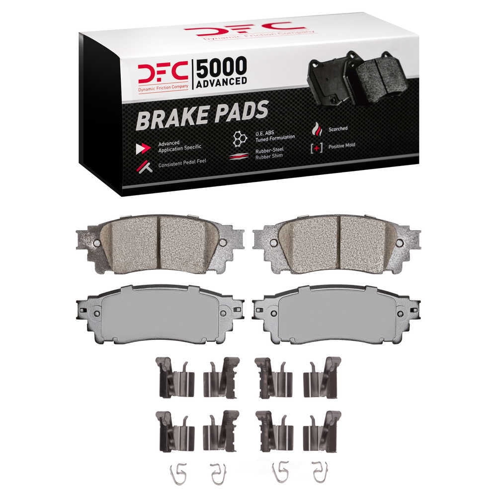 Dynamic Friction Company 1551-1805-01 DFC 5000 Advanced Brake Pads - Ceramic and Hardware Kit - OE