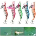 thumbnail image 3 of 5 Pcs Mixed Color Artificial Luminous Shrimp Fishing Lures Hook Plastic Fishing Bait, 3 of 9
