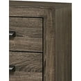 2 Drawer Wooden Nightstand with Metal Handles and Bracket Legs, Brown