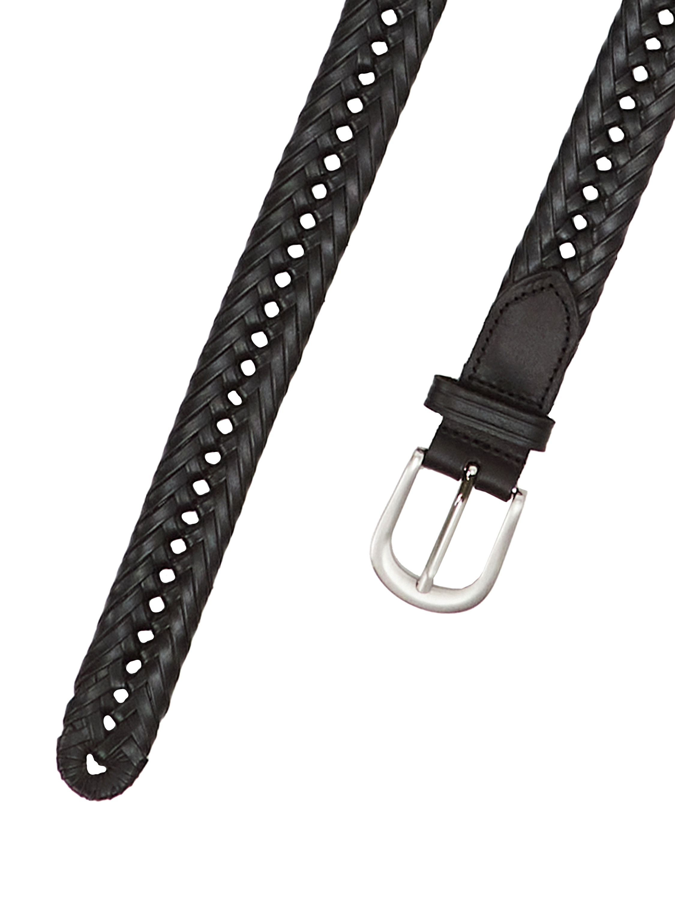 Wrangler® Men's and Big Men's Genuine Leather Braided Belt, Sizes 32-52 ...