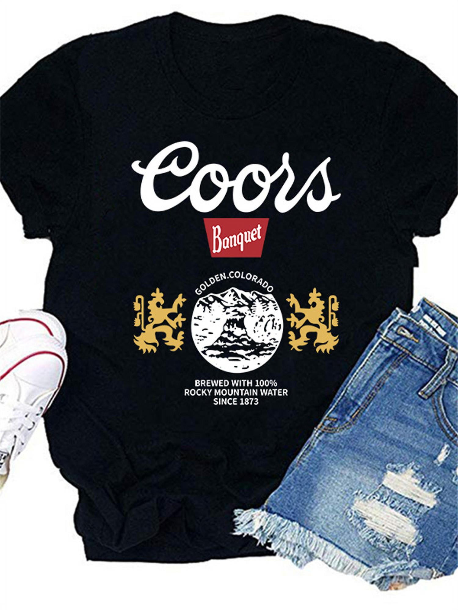 NGMQ Summer Casual Coors Beer Shirt Plus Size Tops