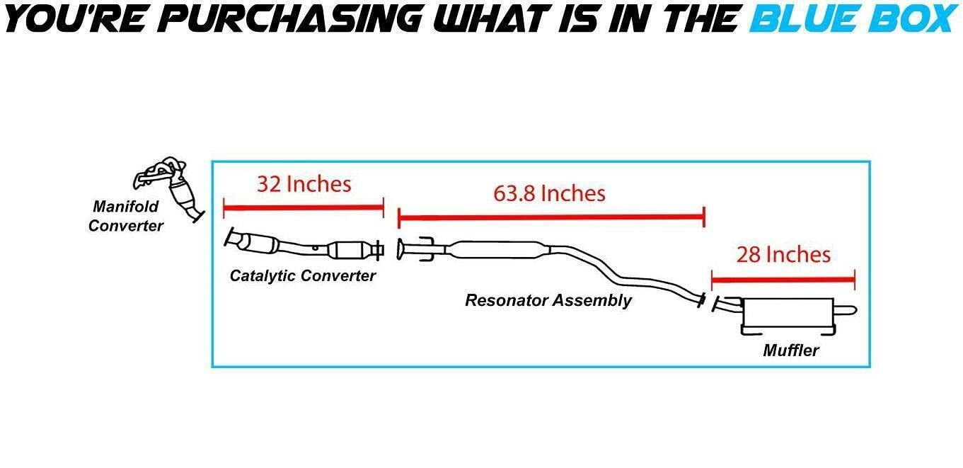 Northeastern Exhaust | Stainless Steel EPA-Approved Catalytic Converter, Resonator & Muffler Exhaust System Kit Fits Nissan Versa 2007–2011 1.8L | Free Clamps, Gaskets