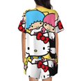 thumbnail image 3 of Lsque Sanrio Women's Short-Sleeved Pajama Set - 2 Piece Soft and Lightweight Sleepwear Set-X-Large, 3 of 9
