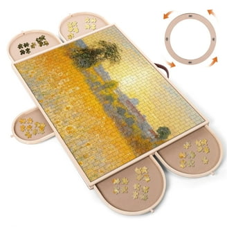 DOWDLE Mini Wooden Jigsaw Puzzles 4-Pack & Tray - World Cities Set