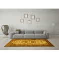 thumbnail image 3 of Ahgly Company Machine Washable Indoor Square Persian Yellow Traditional Area Rugs, 8' Square, 3 of 4