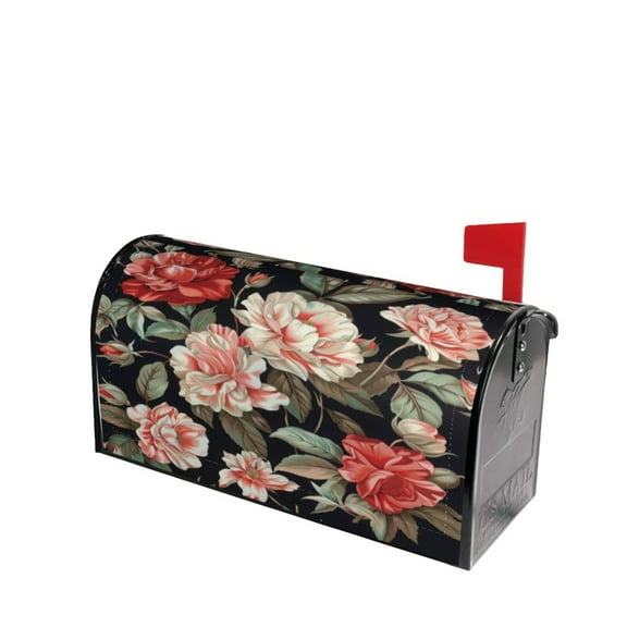 PHELIKA Floral Rose Print 03 Magnetic Mailbox Covers Post Letter Box Cover Standard Size 21"H x 18"W