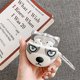 thumbnail image 2 of Funda para Airpods 1 y 2, diseño de Husky de silicona suave con dibujos animados en 3D, con soporte de hebilla de anillo, funda protectora de carga a prueba de golpes, piel fresca Kawaii, 2 of 3
