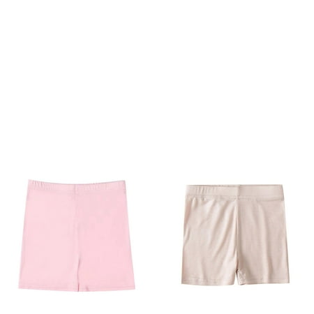 Wijhcboe 2 Pack Kids Girls Bloomers Girls Dance Shorts Solid 2t Girl Underwear Color Breathable Bike Girls Underwear Size 8 Thinning Underwear under for Girls