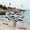 B, variant on Large 2 in1 Hooded Beach Towel a 3D Wearable Microfibre Cover Up for Adults. Lightweight Quick Dry for Sun Loungers Travel Swimming Gym Yoga and Sports Summer