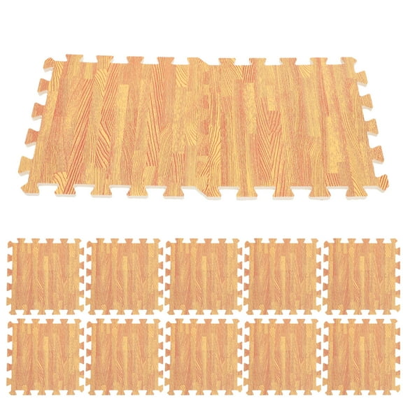 Khaki Foam Play Mat for Baby Crawling and Home Decoration 12Pcs