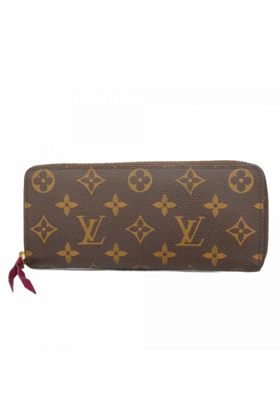 Pre-Owned Louis Vuitton Monogram Portefeuille Clemence Long Wallet M60742 Fuchsia Women's