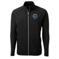 thumbnail image 2 of Men's-Cutter & Buck  Black Sporting Kansas City Adapt Eco Knit Hybrid Recycled Full-Zip Jacket, 2 of 3