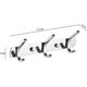 thumbnail image 2 of Elegante perchero de acero inoxidable, resistente, para montaje en pared, para uso en interiores, modernos ganchos de metal para ropa con un pulido exquisito, accesorios completos incluidos, tapas de, 2 of 5