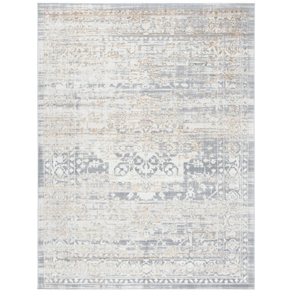 SAFAVIEH Orchard Eglantine Damask Area Rug, Grey/Gold, 8' x 10'